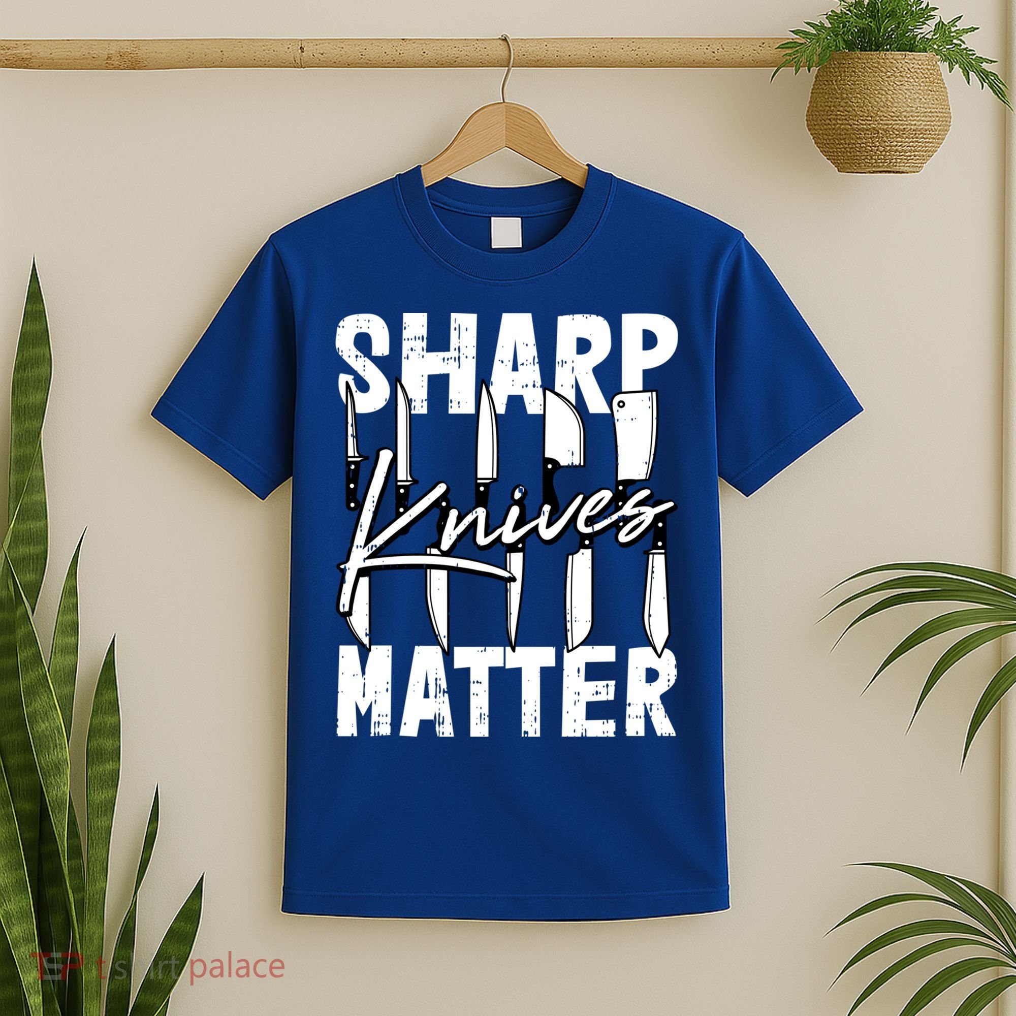 Sharp Knives Matter Motive Cooking Chef Gift T-Shirt
