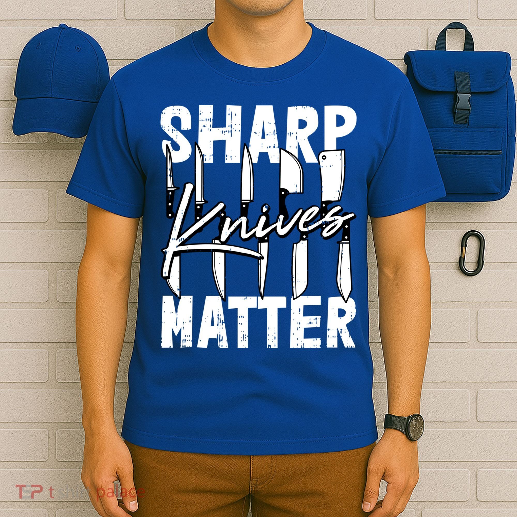 Sharp Knives Matter Motive Cooking Chef Gift T-Shirt