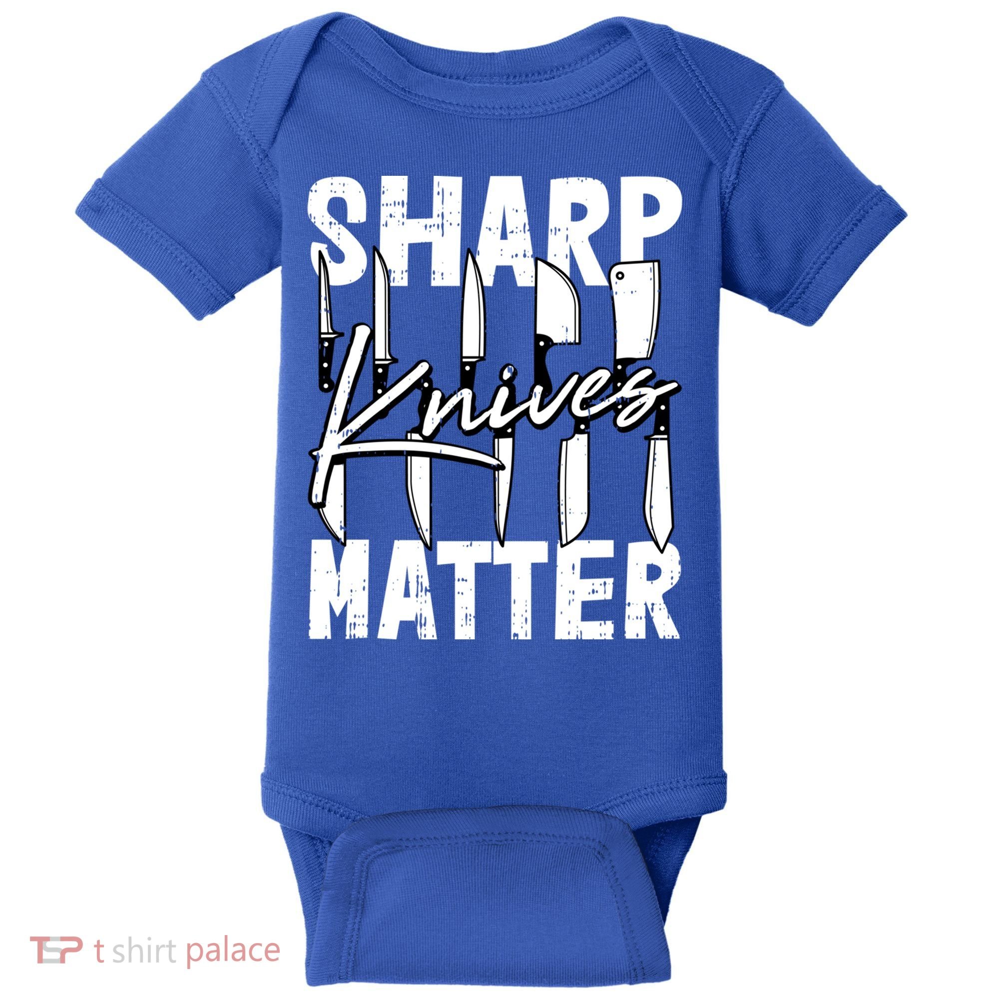 Sharp Knives Matter Motive Cooking Chef Gift Baby Bodysuit
