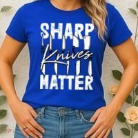 Sharp Knives Matter Motive Cooking Chef Gift Women's T-Shirt thumb 2