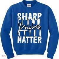 Sharp Knives Matter Motive Cooking Chef Gift Kids Sweatshirt thumb 0