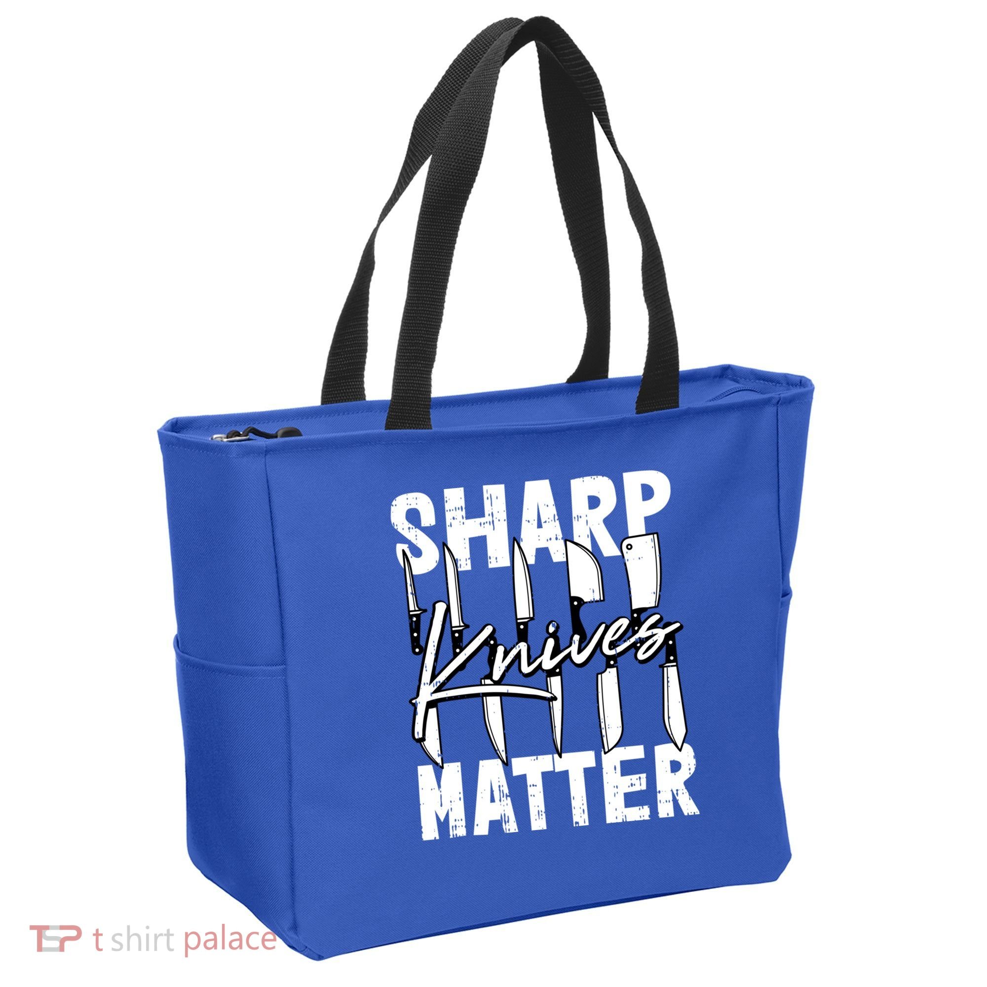 Sharp Knives Matter Motive Cooking Chef Gift Tote Bag