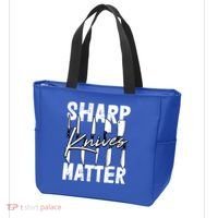 Sharp Knives Matter Motive Cooking Chef Gift Tote Bag thumb 3