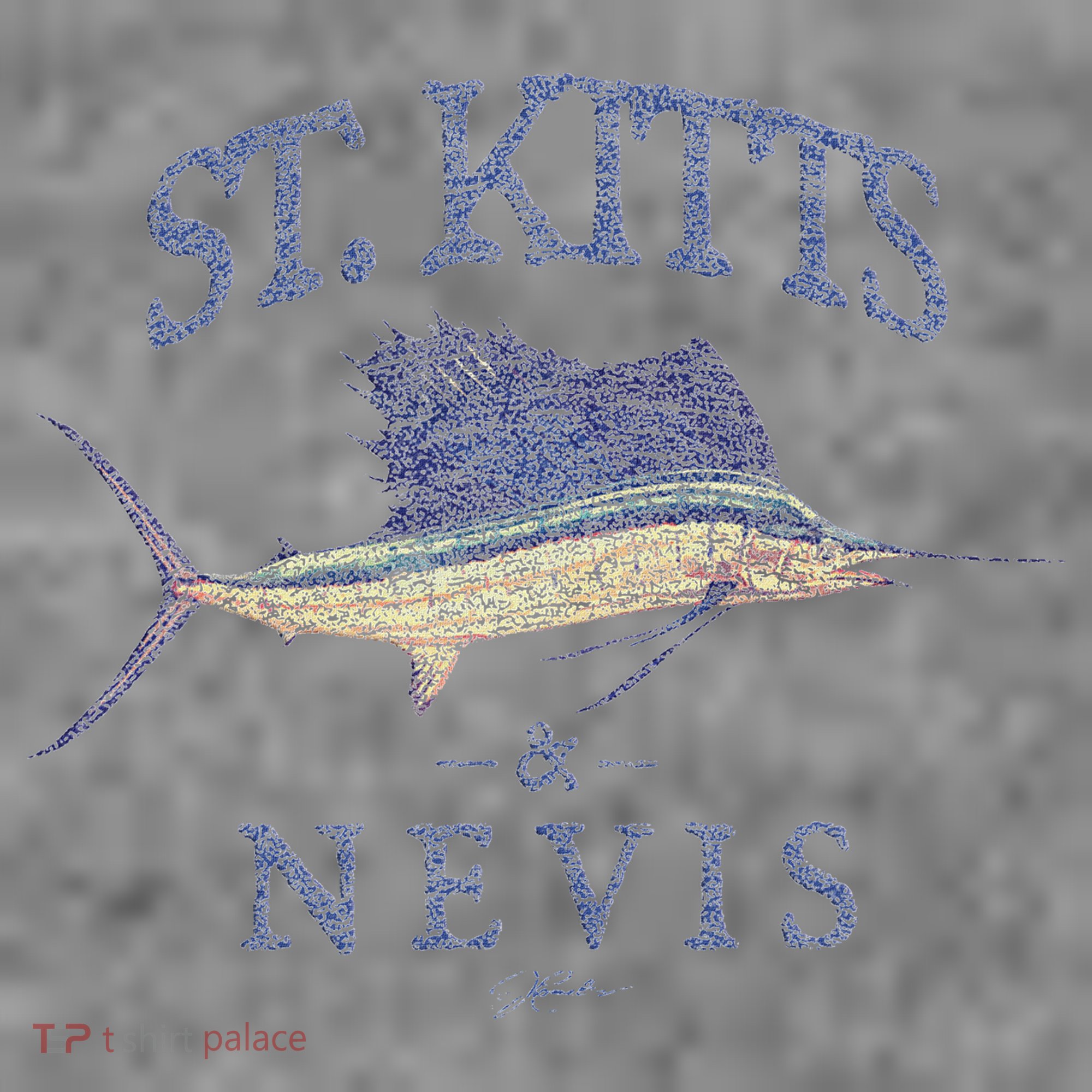St. Kitts & Nevis Vintage Sailfish Toddler Hoodie