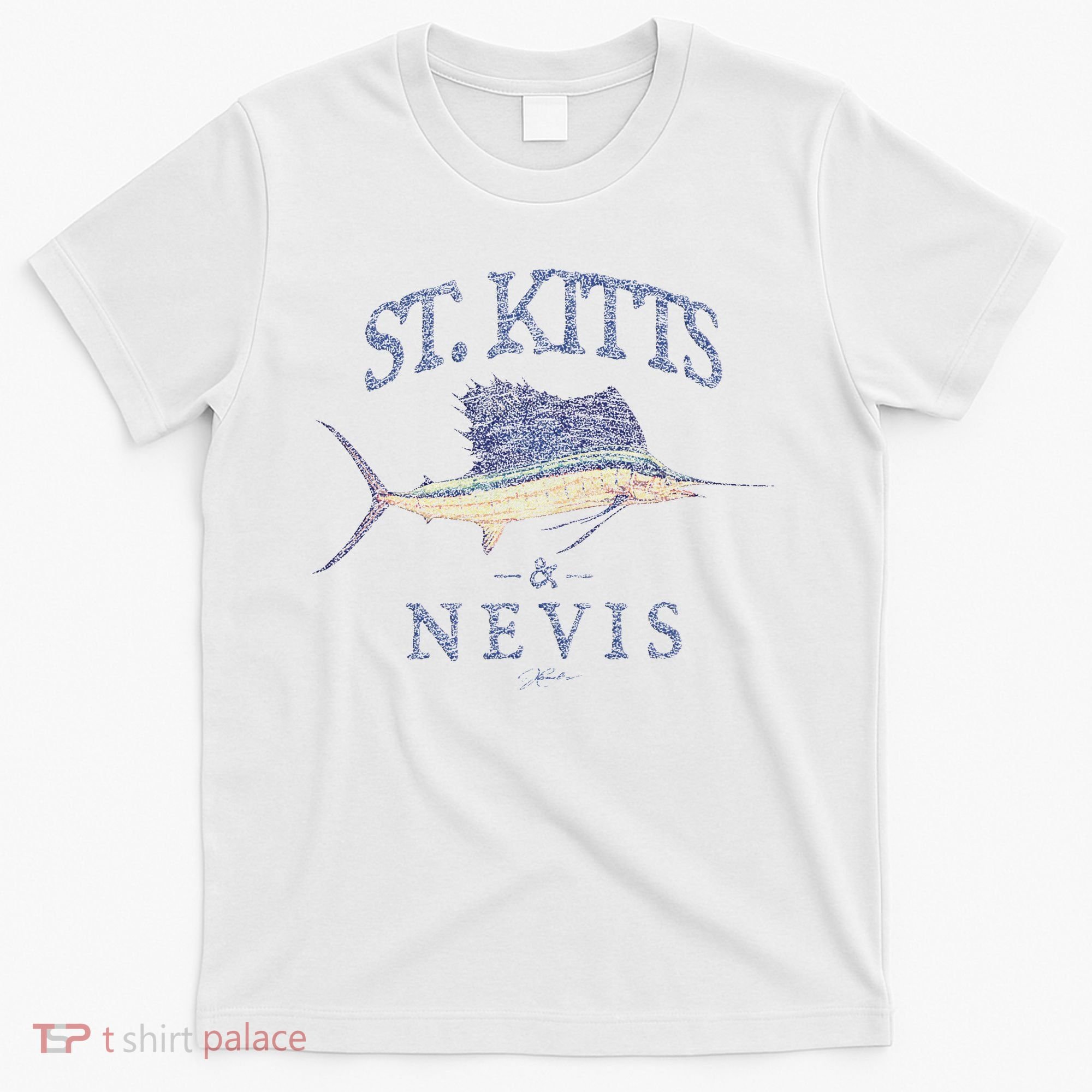 St. Kitts & Nevis Vintage Sailfish T-Shirt