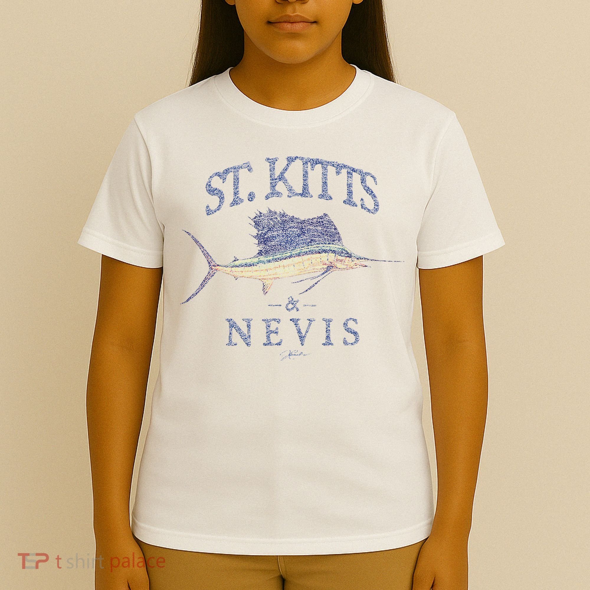 St. Kitts & Nevis Vintage Sailfish T-Shirt