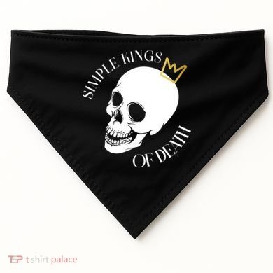 Simple Kings Of Death USA-Made Doggie Bandana