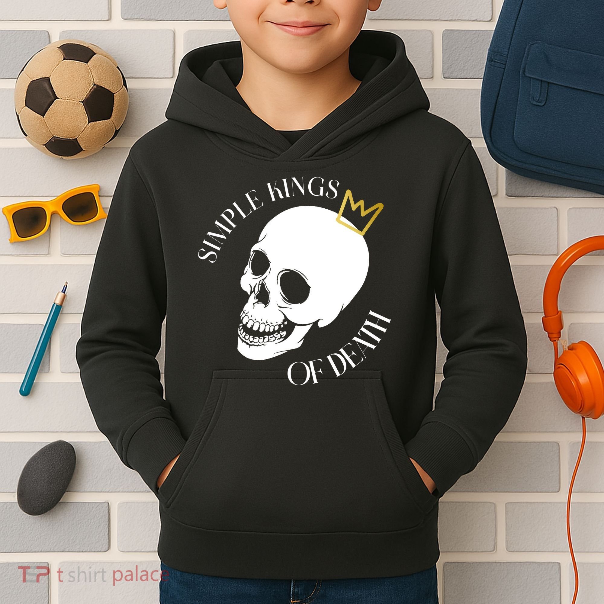 Simple Kings Of Death Kids Hoodie