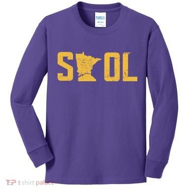 Skol Helmet Vintage Viking Logo Kids Long Sleeve Shirt