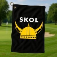 Skol Viking Helmet Minneapolis Miracle Golf Towel thumb 1