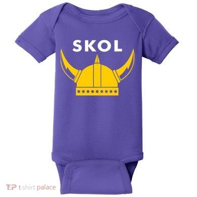 Skol Viking Helmet Minneapolis Miracle Baby Bodysuit