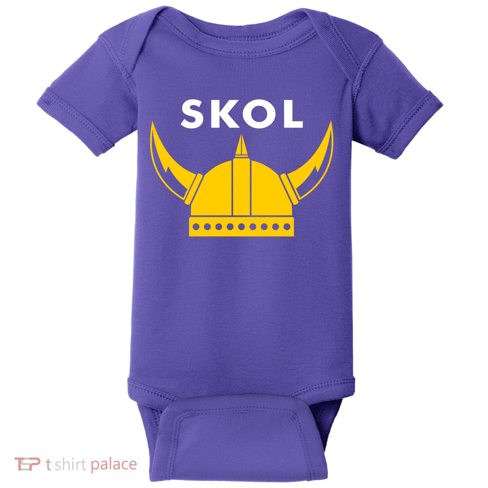 Skol Viking Helmet Minneapolis Miracle Baby Bodysuit