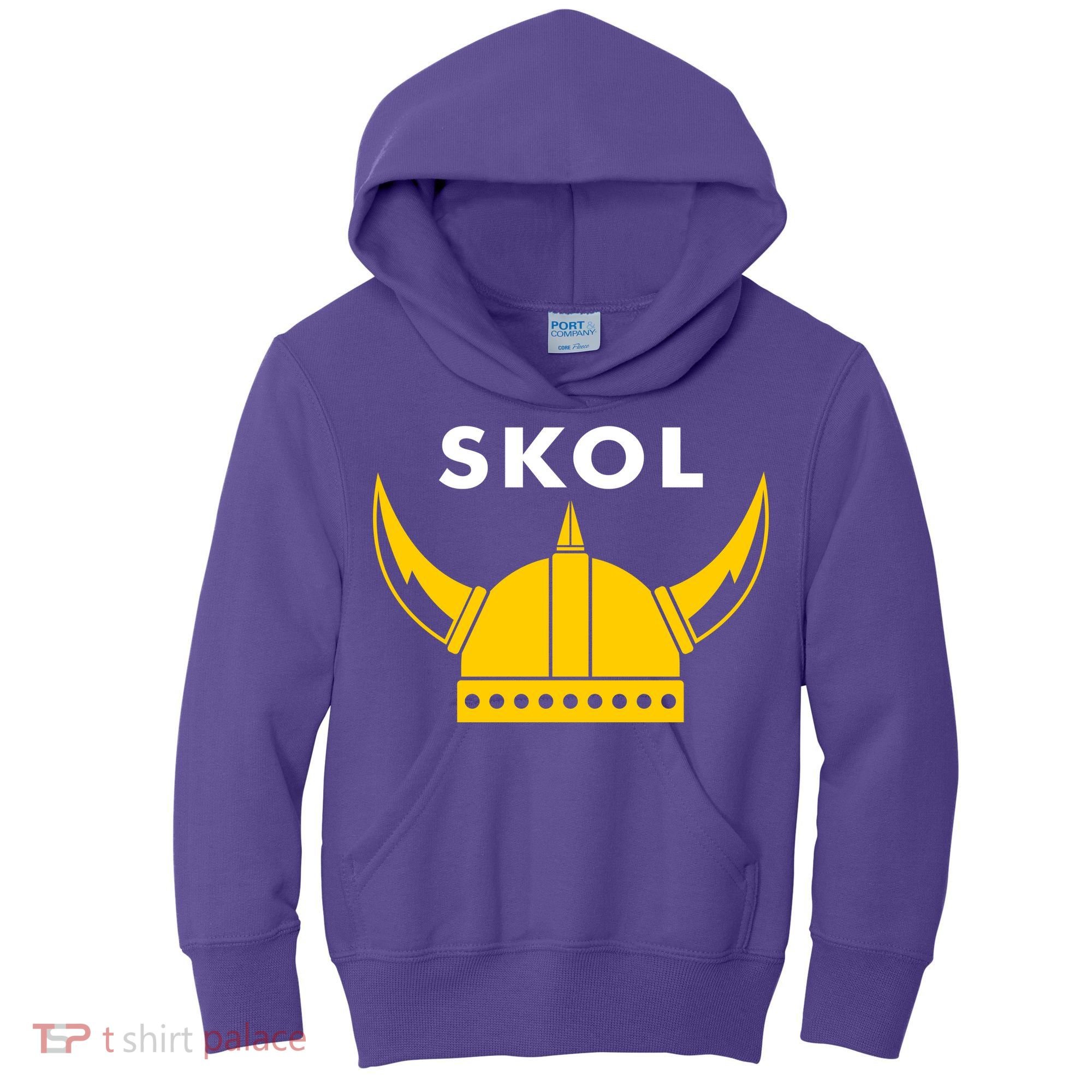 Skol Viking Helmet Minneapolis Miracle Kids Hoodie