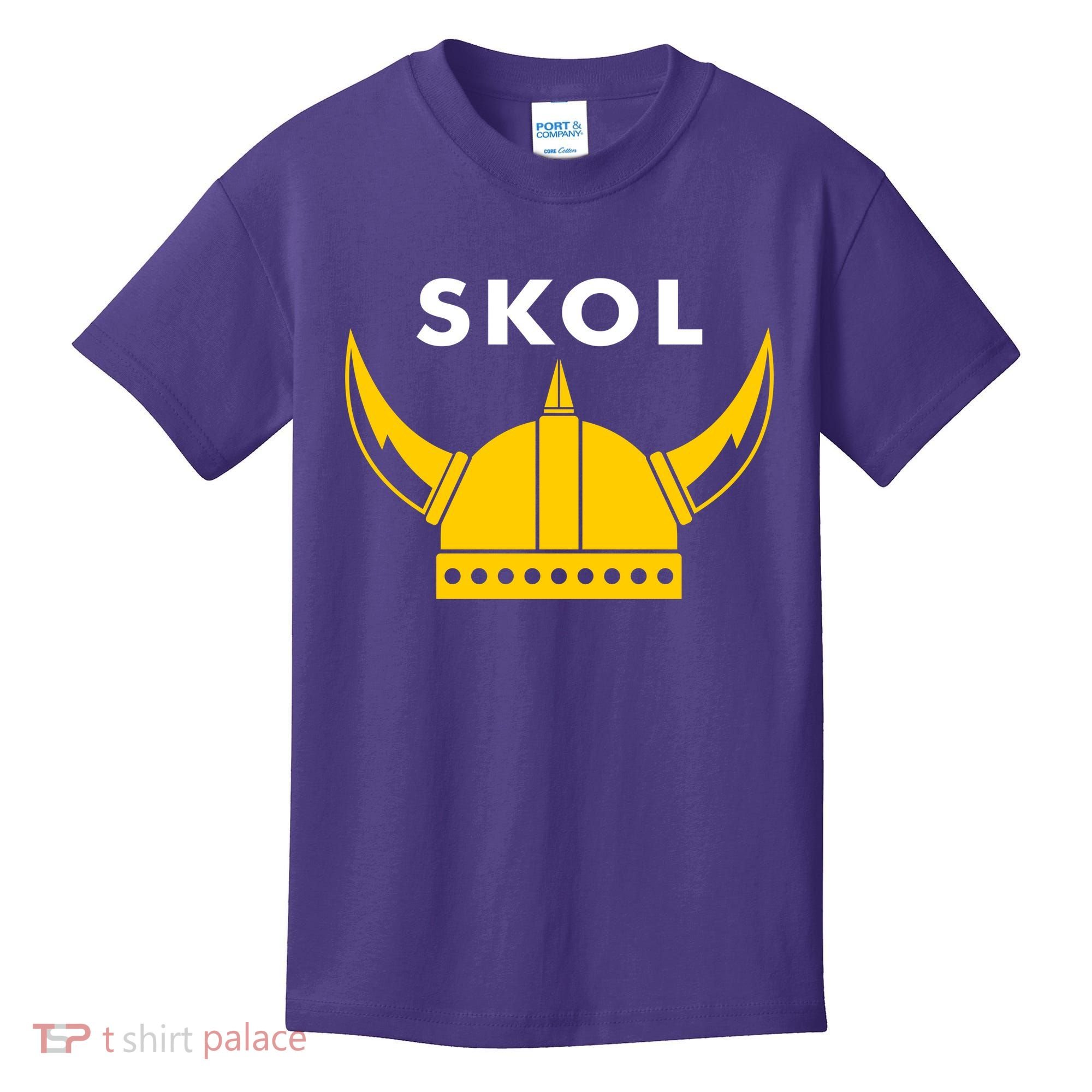 Skol Viking Helmet Minneapolis Miracle Kids T-Shirt