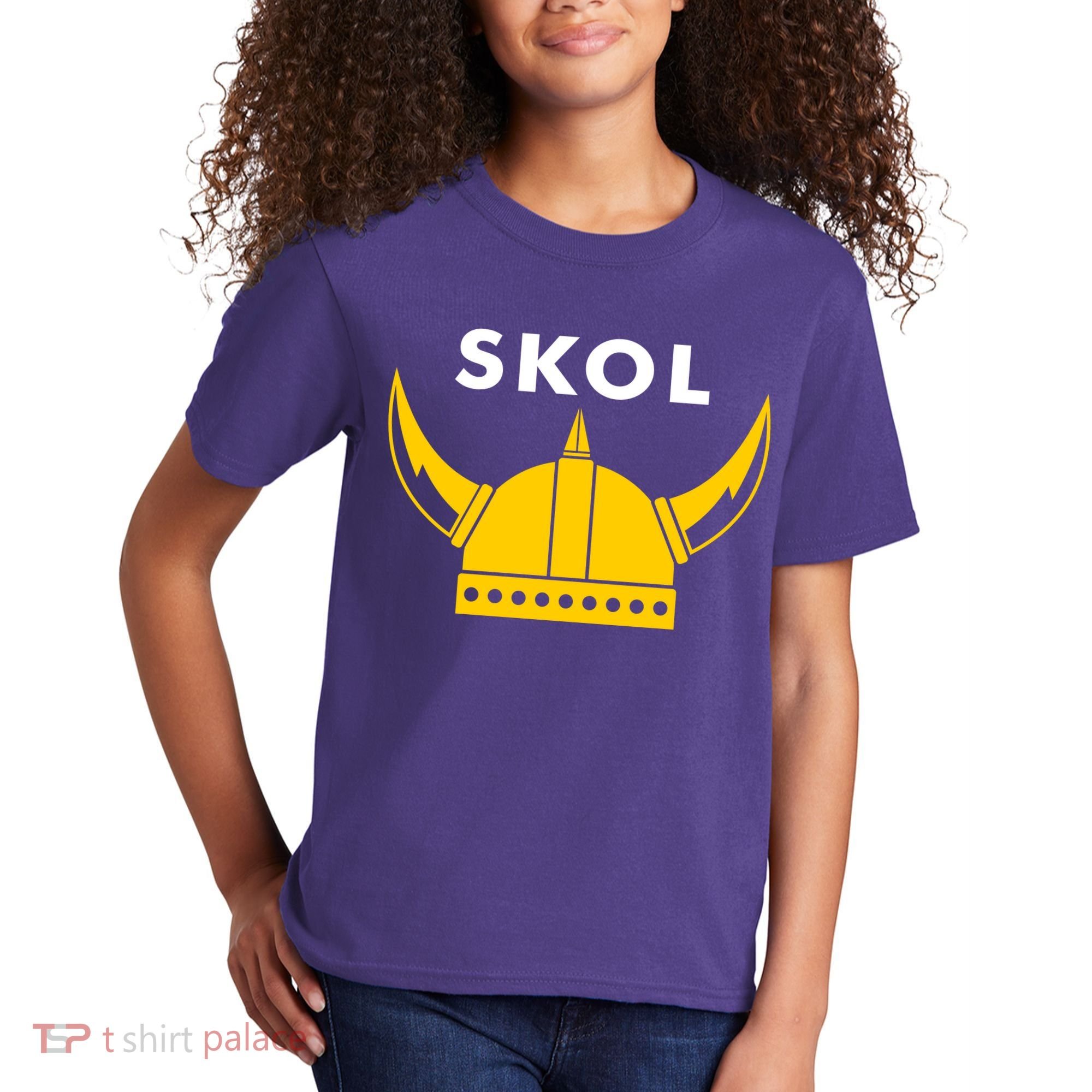 Skol Viking Helmet Minneapolis Miracle Kids T-Shirt
