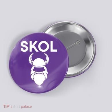 Skol Vikings  Button