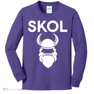 Skol Vikings  Kids Long Sleeve Shirt