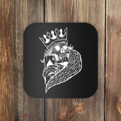 Skeleton King Poker Coaster