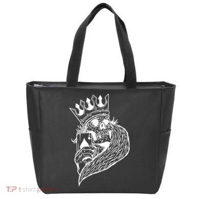 Skeleton King Poker Tote Bag
