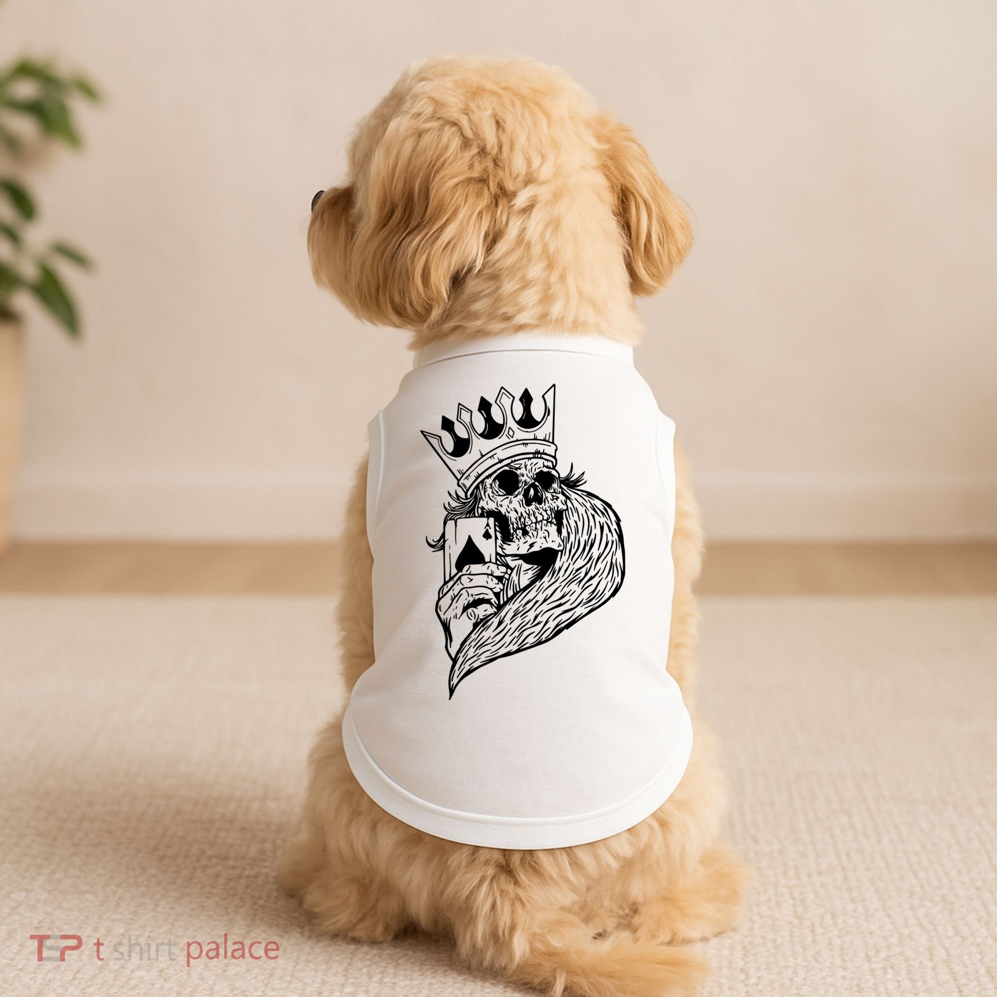 Skeleton King Poker Doggie Tank
