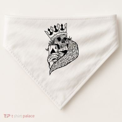 Skeleton King Poker USA-Made Doggie Bandana