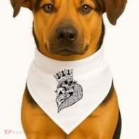 Skeleton King Poker USA-Made Doggie Bandana thumb 1