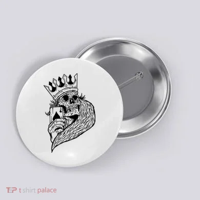 Skeleton King Poker Button