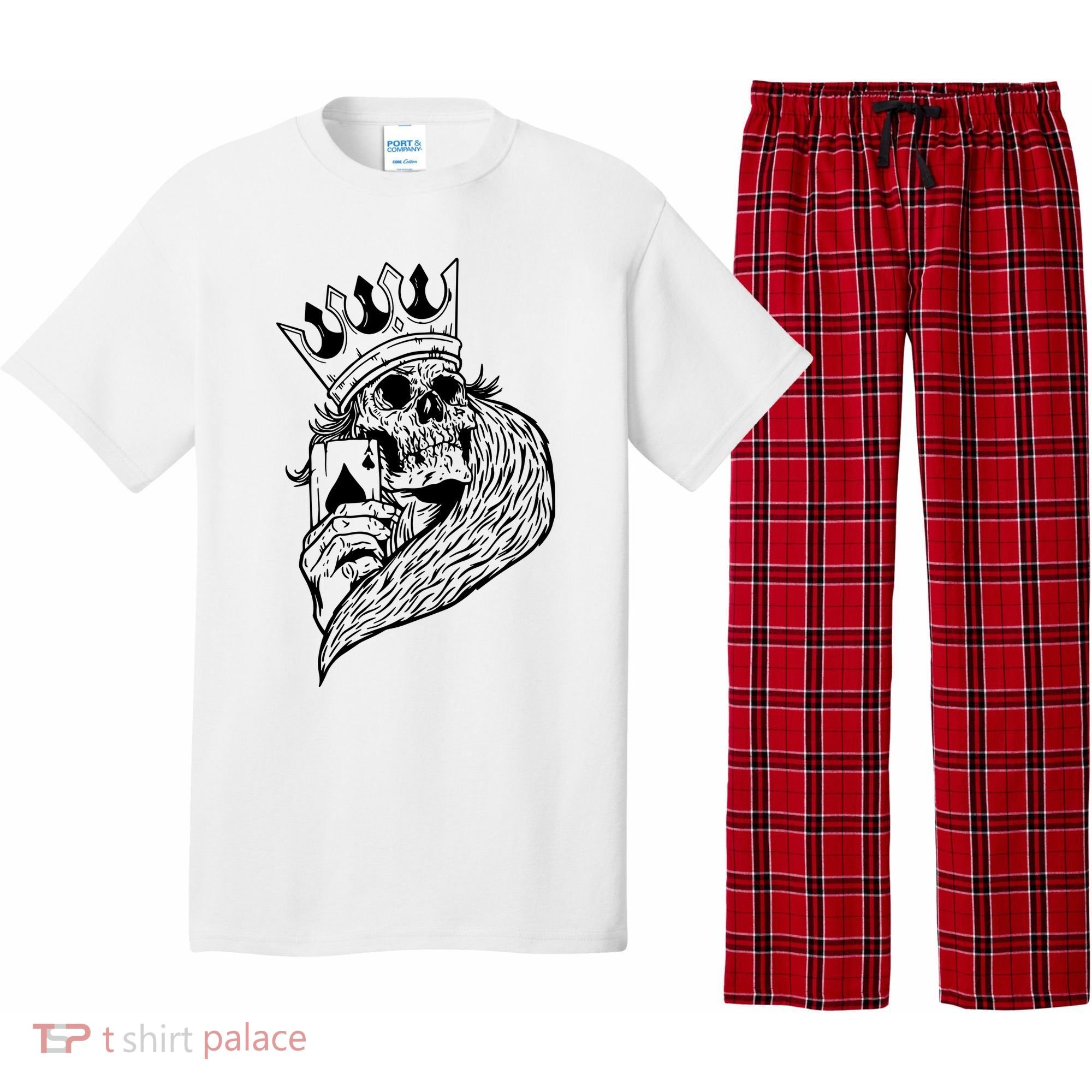 Skeleton King Poker Pajama Set