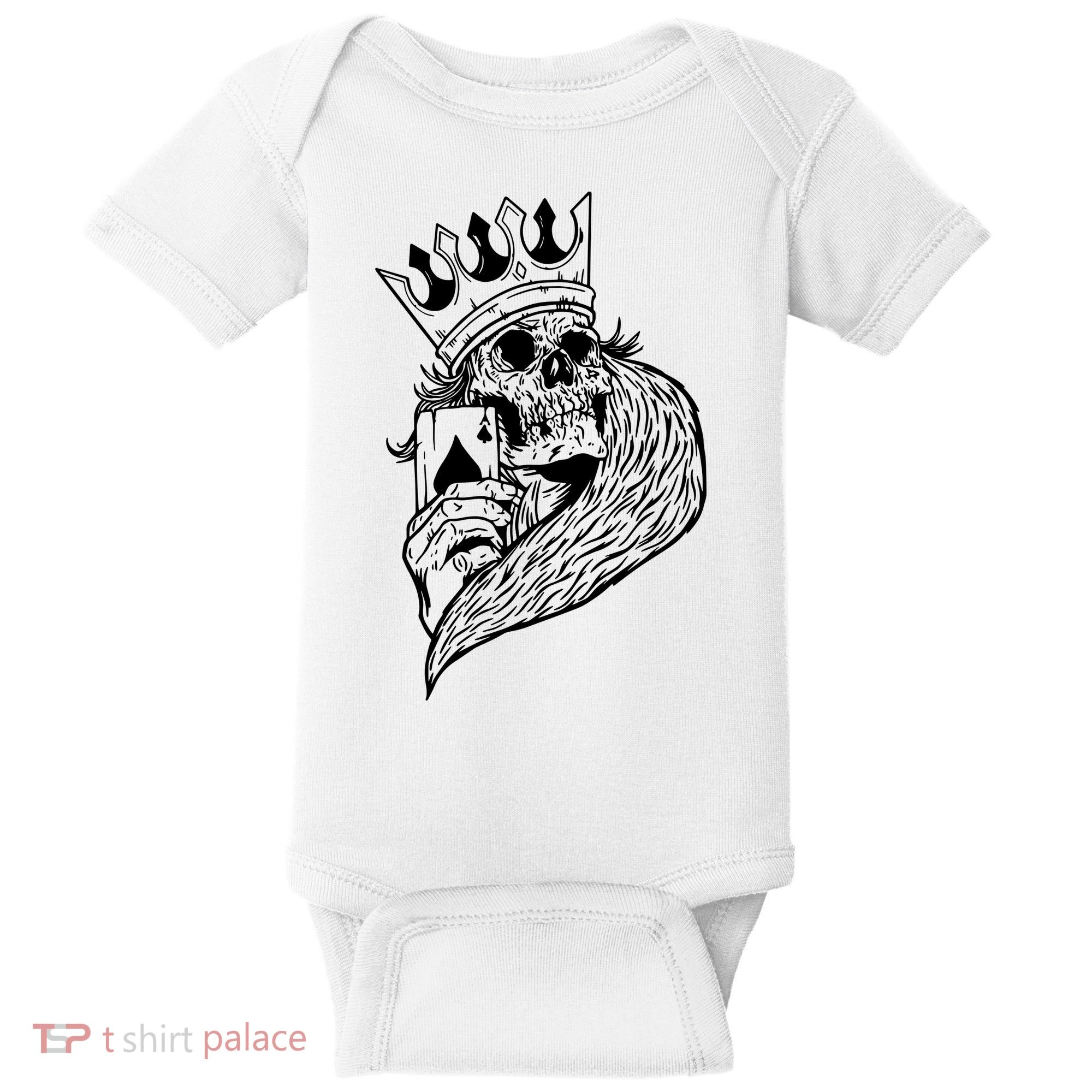 Skeleton King Poker Baby Bodysuit