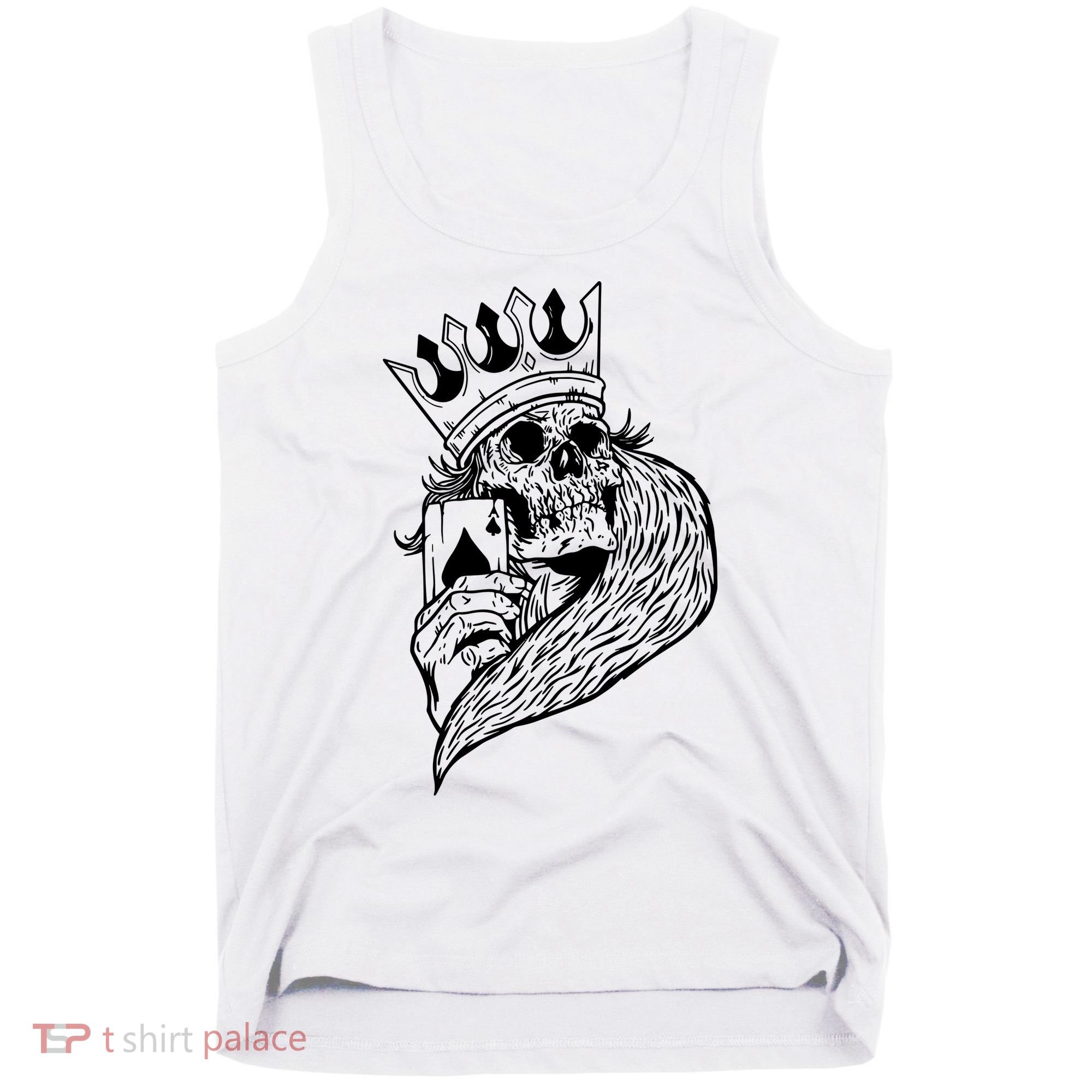 Skeleton King Poker Tank Top