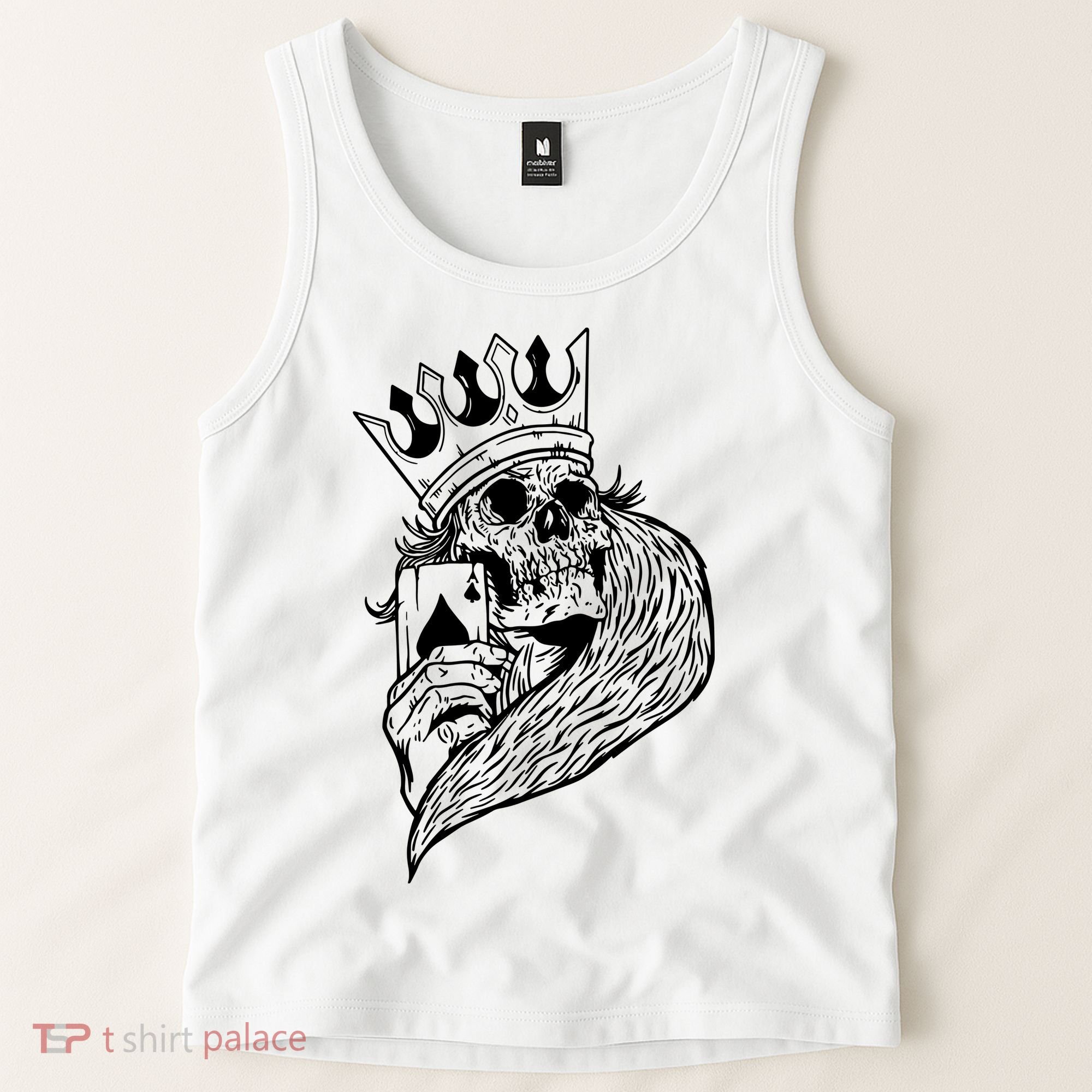 Skeleton King Poker Tank Top