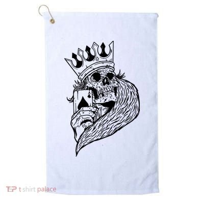 Skeleton King Poker Golf Towel