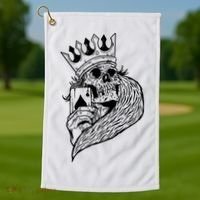 Skeleton King Poker Golf Towel thumb 1