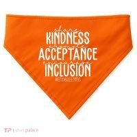 Share Kindness Promote Acceptance Encourage Inclusion End Bullying USA-Made Doggie Bandana thumb 0