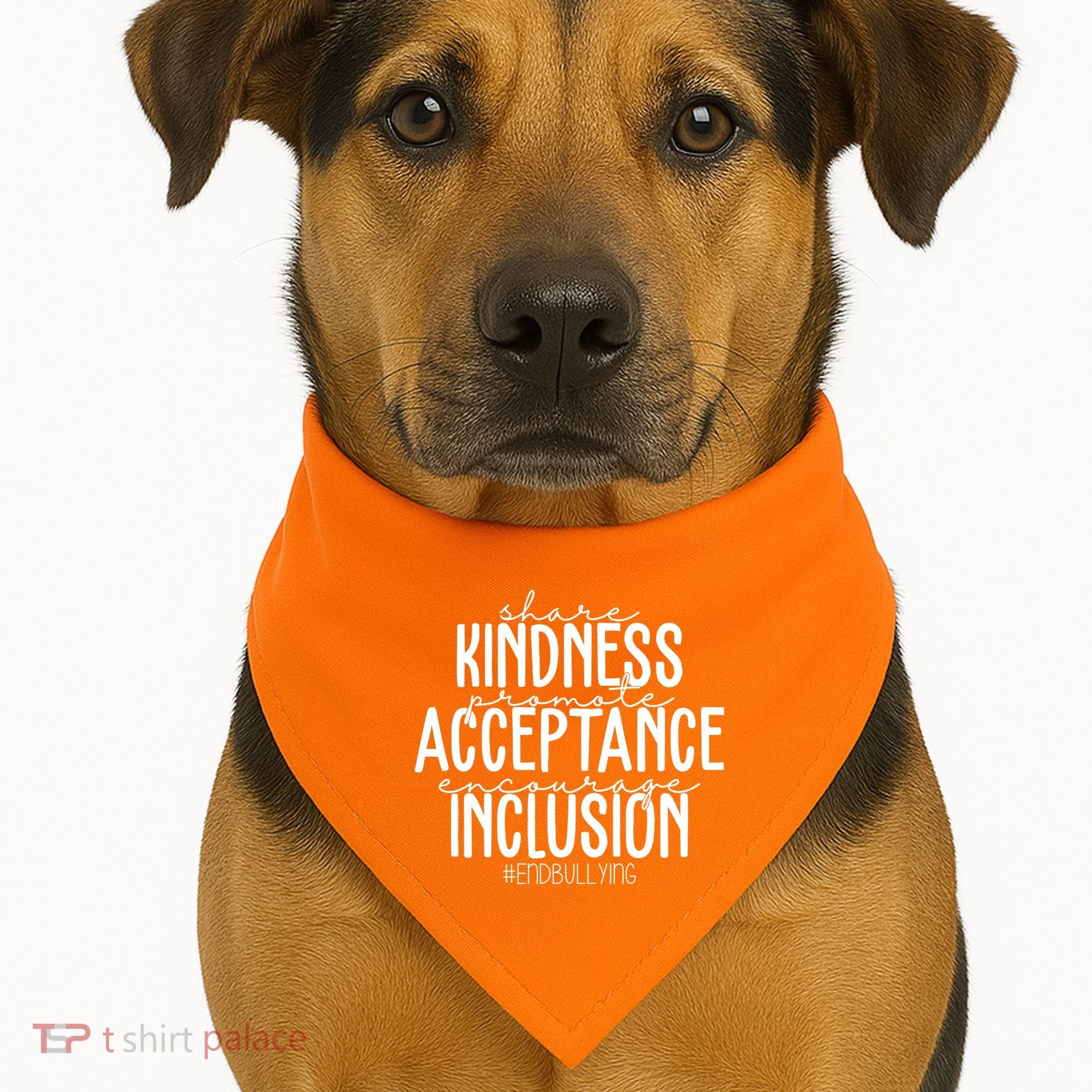 Share Kindness Promote Acceptance Encourage Inclusion End Bullying USA-Made Doggie Bandana