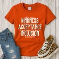 Share Kindness Promote Acceptance Encourage Inclusion End Bullying Women's T-Shirt thumb 3