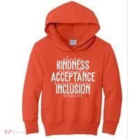 Share Kindness Promote Acceptance Encourage Inclusion End Bullying Kids Hoodie thumb 0