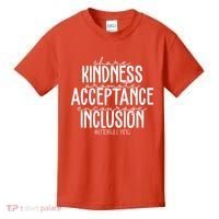 Share Kindness Promote Acceptance Encourage Inclusion End Bullying Kids T-Shirt thumb 0
