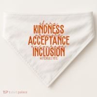 Share Kindness Promote Acceptance Encourage Inclusion End Bullying Unity Day USA-Made Doggie Bandana thumb 0
