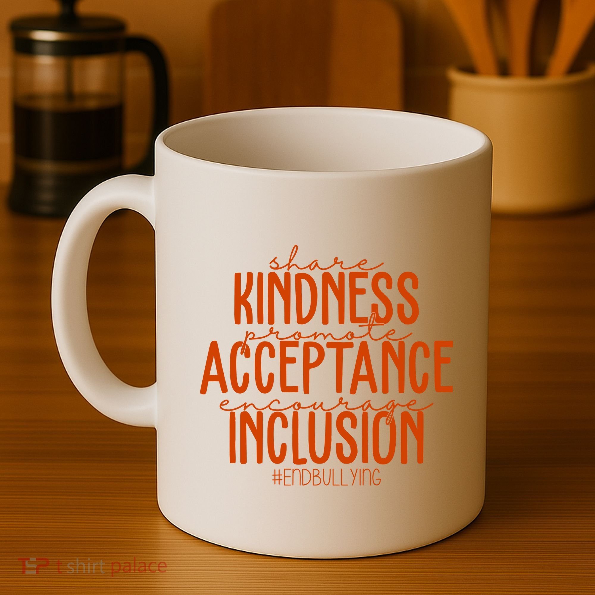 Share Kindness Promote Acceptance Encourage Inclusion End Bullying Unity Day Coffee Mug