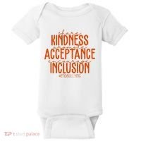 Share Kindness Promote Acceptance Encourage Inclusion End Bullying Unity Day Baby Bodysuit thumb 0