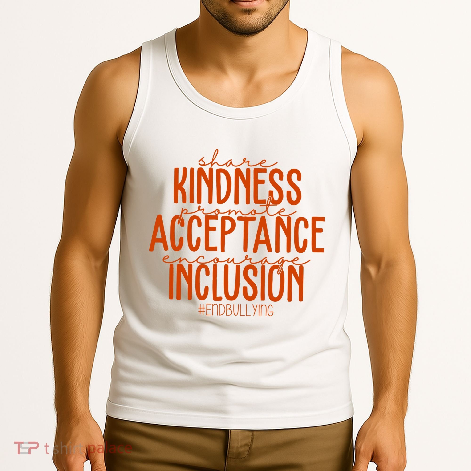 Share Kindness Promote Acceptance Encourage Inclusion End Bullying Unity Day Tank Top