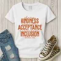Share Kindness Promote Acceptance Encourage Inclusion End Bullying Unity Day Women's T-Shirt thumb 3