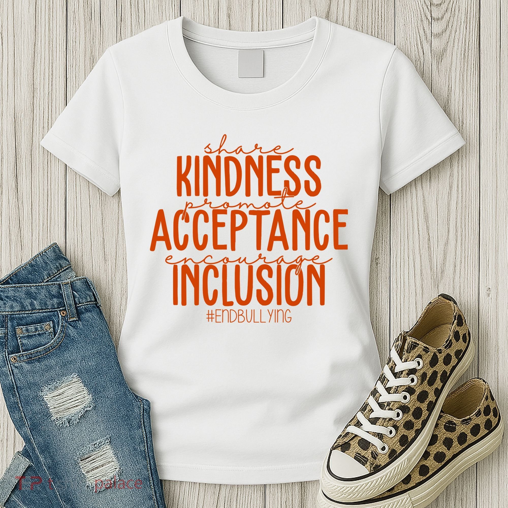 Share Kindness Promote Acceptance Encourage Inclusion End Bullying Unity Day Women's T-Shirt