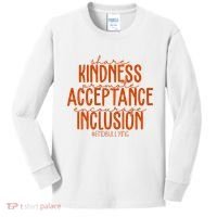 Share Kindness Promote Acceptance Encourage Inclusion End Bullying Unity Day Kids Long Sleeve Shirt thumb 0