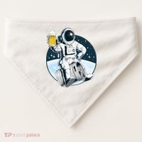 Space Kegger Party Astronaut USA-Made Doggie Bandana thumb 0