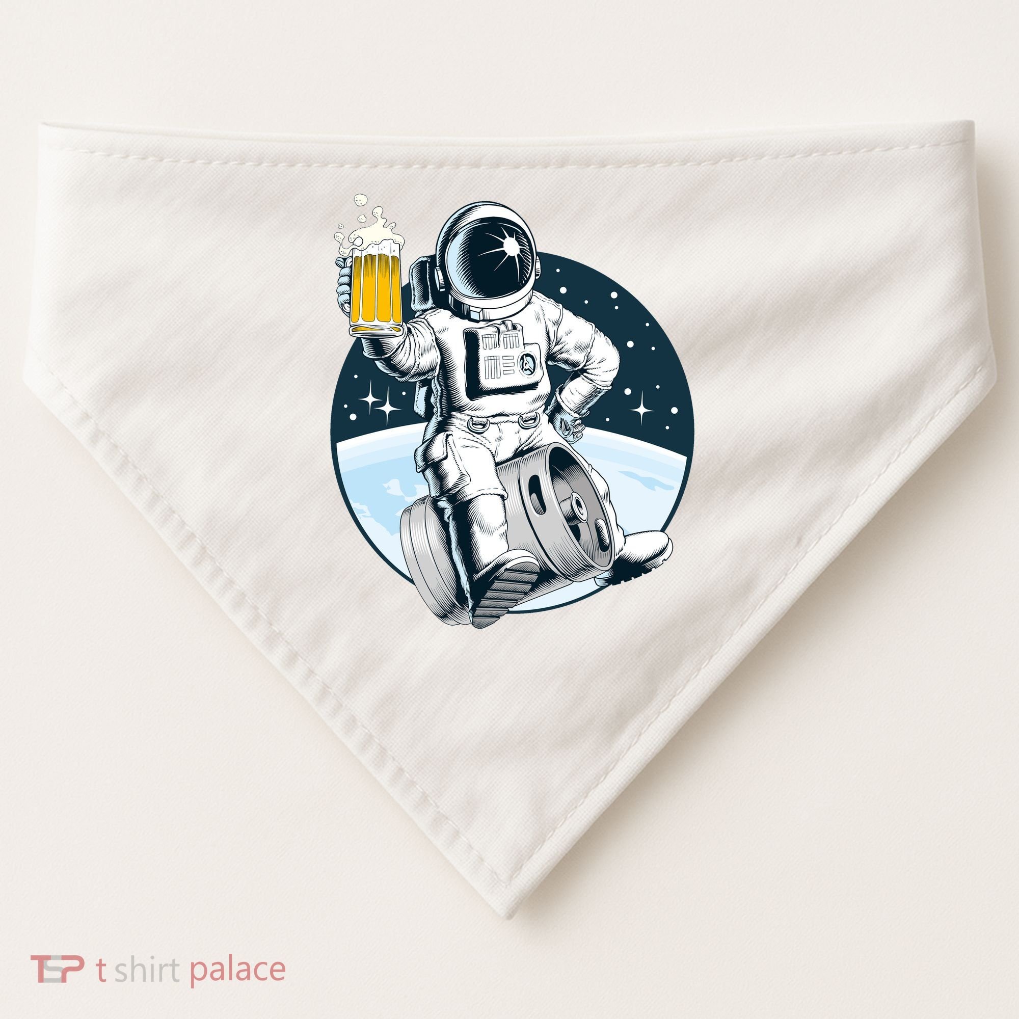 Space Kegger Party Astronaut USA-Made Doggie Bandana