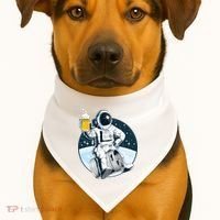 Space Kegger Party Astronaut USA-Made Doggie Bandana thumb 1