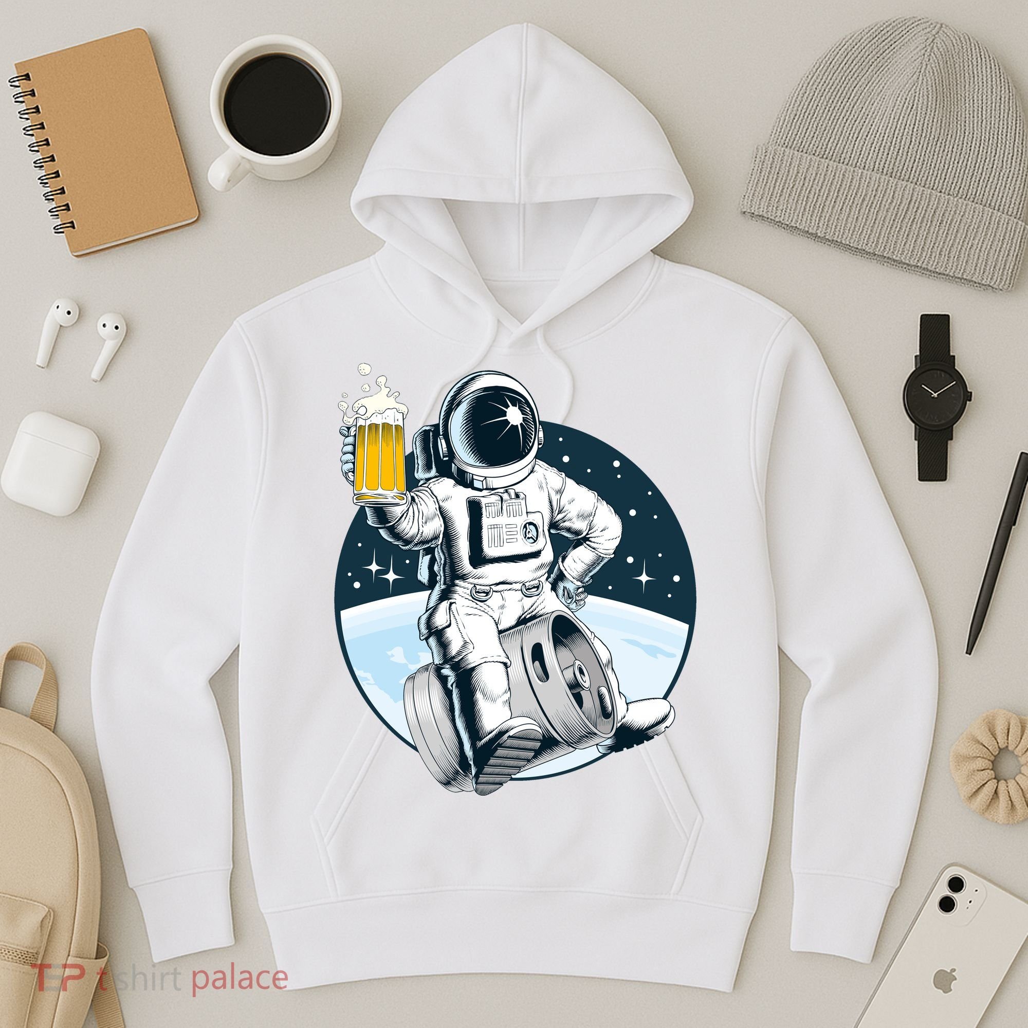 Space Kegger Party Astronaut Hoodie