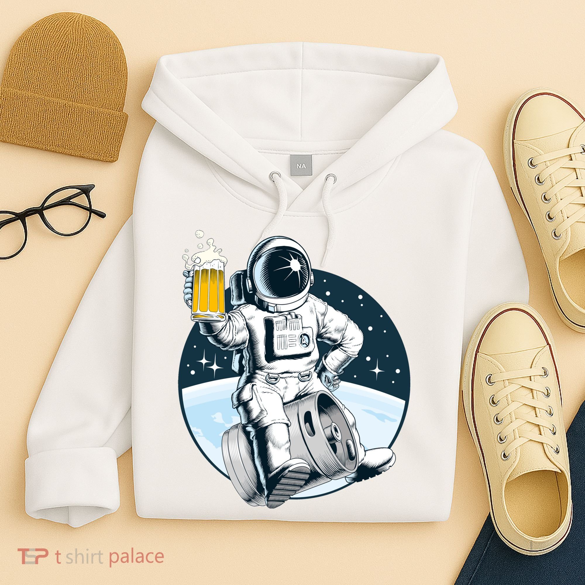 Space Kegger Party Astronaut Hoodie